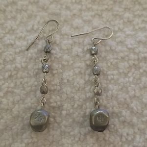 Ralph Lauren Oxidized Brushed Nickel Earrings